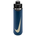 Nike Trinkflasche Recharge Chug Bottle Edelstahl blau/schwarz 709ml